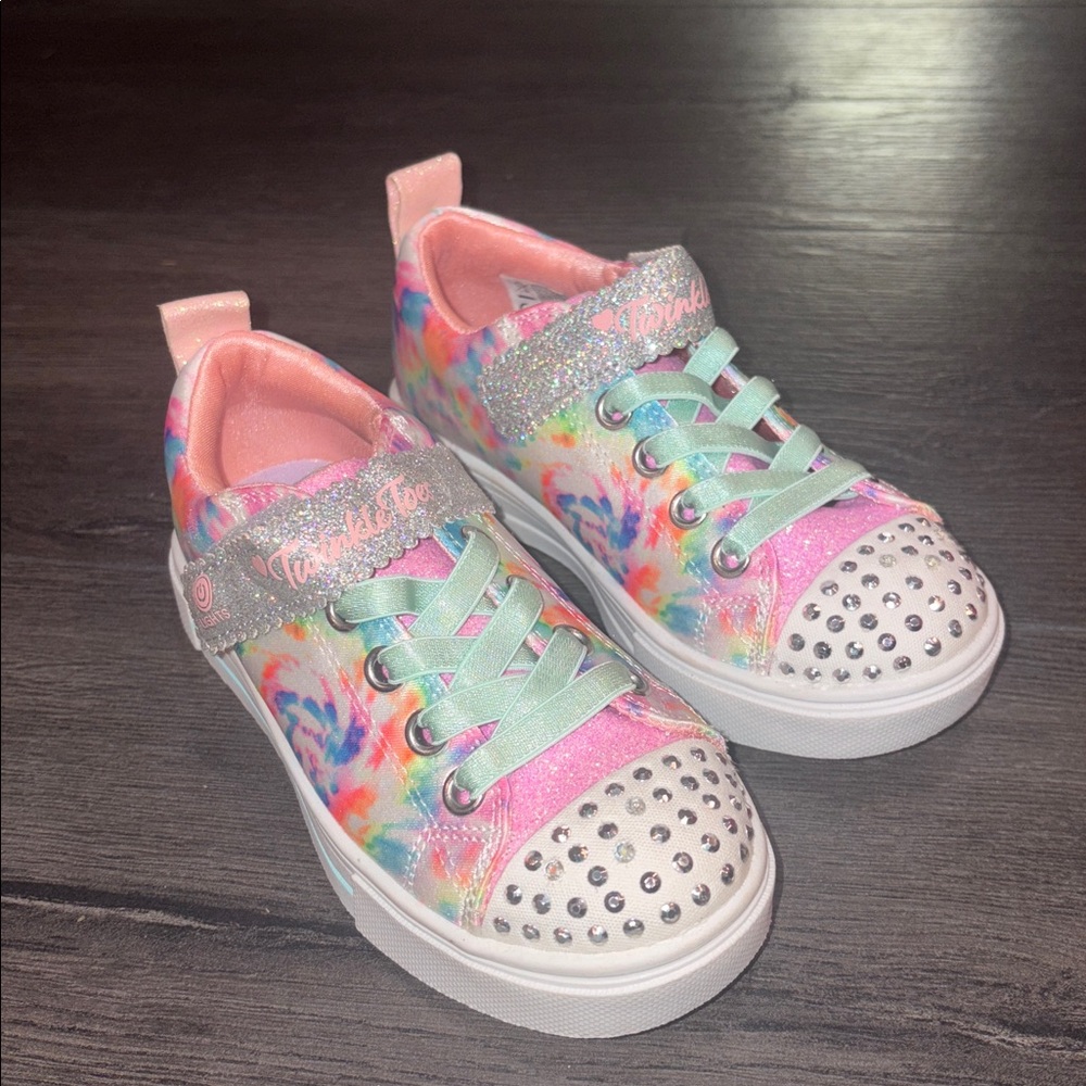 NEW Skechers Twinkle Toes Spark Stormy Brights Slip on Light up Sneakers Size 11 - Picture 5 of 14